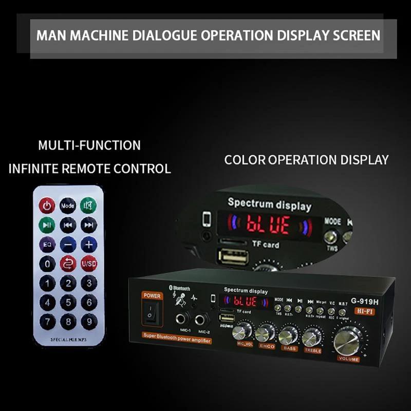 Bluetooth 5.0 Усилитель мощности Сабвуфер Динамик 50+50 Вт Поддержка Микрофона FM USB Доступ Аудиоусилитель Автомобильная Домашняя Электроника