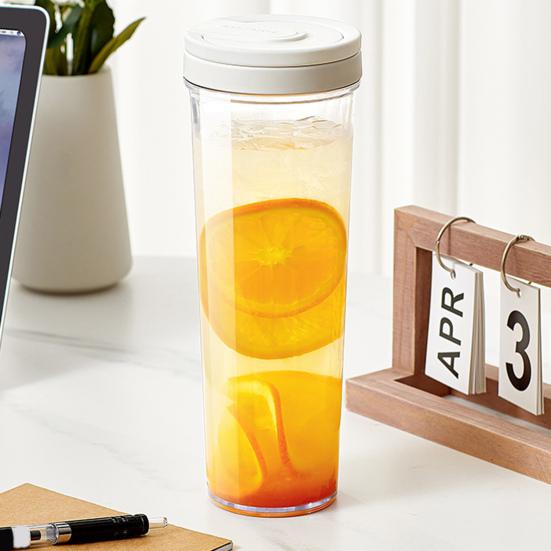 1L Cold Water Kettle Transparent Plastic Jug with Wide Mouth High-capacity Beverage Pot for Water Juice Iced Tea Milk
