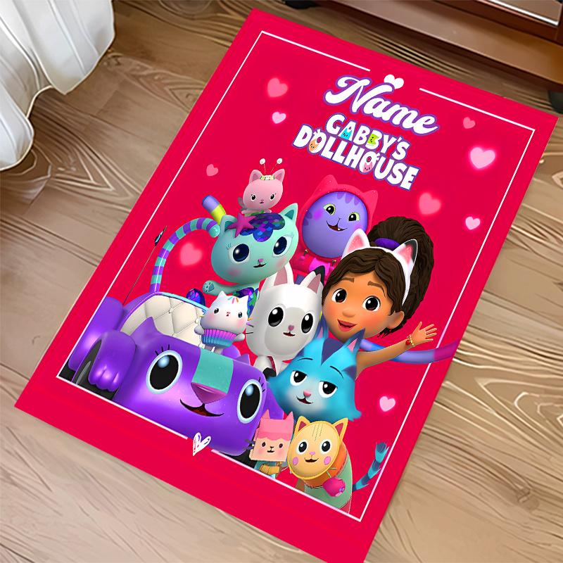 Custom personalization Gabby's Dollhouse Print Area Rug - Soft, Washable Non-Slip Indoor Mat,Living Room,Home&Office Decorative Rug