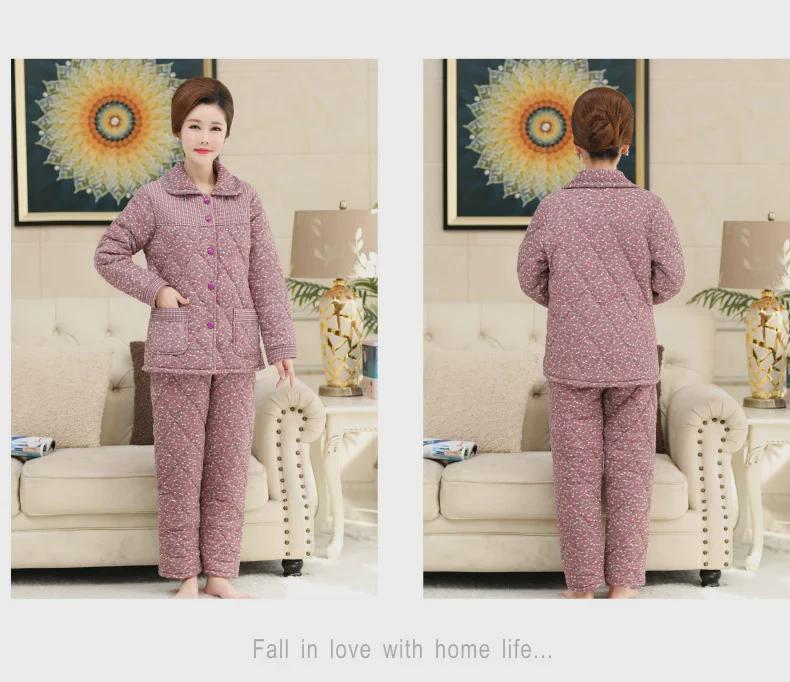 Стеганая фланелевая пижамная куртка - уютный зимний кардиган для женщин среднего и пожилого возраста