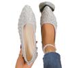 Fashion 2024 Hot Sale Women's Shoes Shallow Women's Flats Fashion Sequins Casual Flat Shoes Sexy Pointed Toe Plus Size Flat Low Heels