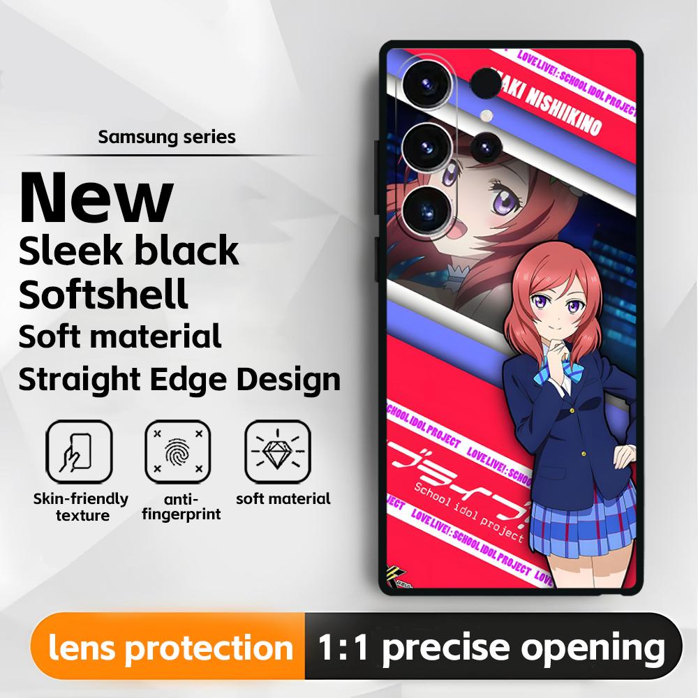 Love Live! School Idol Project Phone Case For Samsung Galaxy S25 S24 S23 S22 S21 S20 Plus Ultra Note20 Soft Black