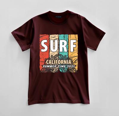 Унисекс футболка с коротким рукавом, дизайн Surf California