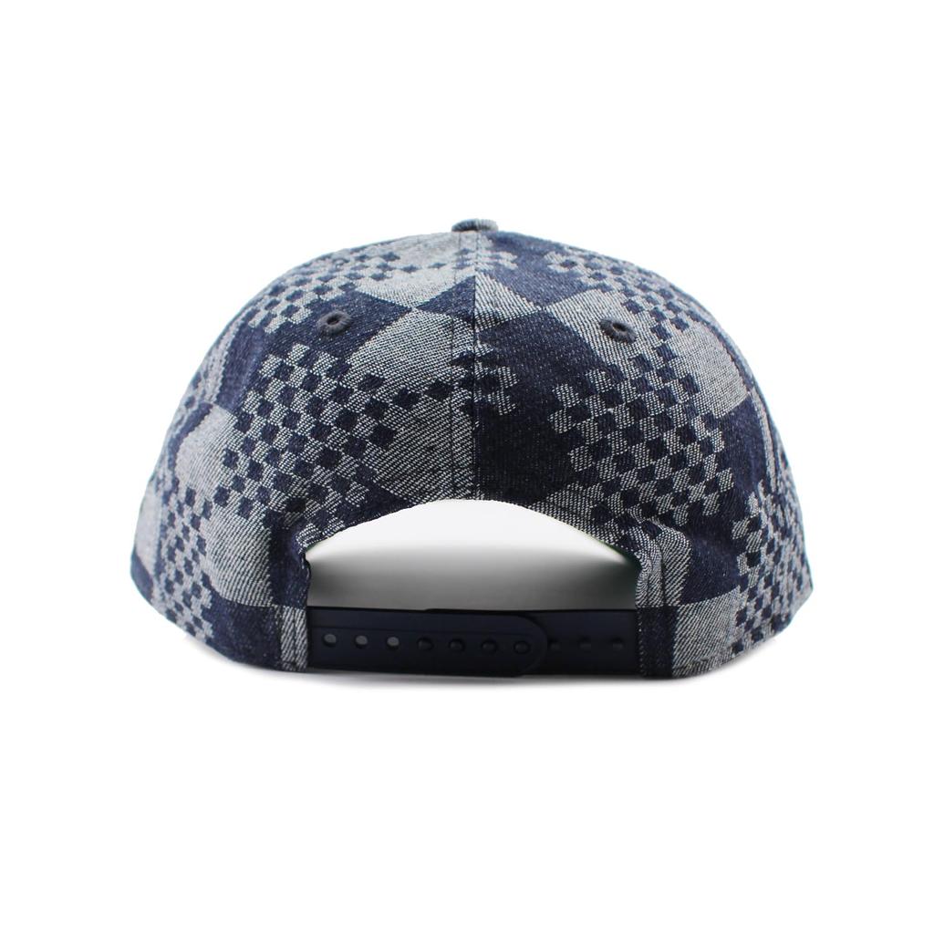 New Era Cap 9FORTY New York Mets MLB A-FRAME DENIM NAVY PATTERN SNAPBACK CAP NEW YORK METS Hat 940AF A-Frame Blue [Used]