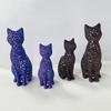 Полая статуэтка кота, коллекционная 3D-печатная фигурка кота, домашний офис, настольный котенок