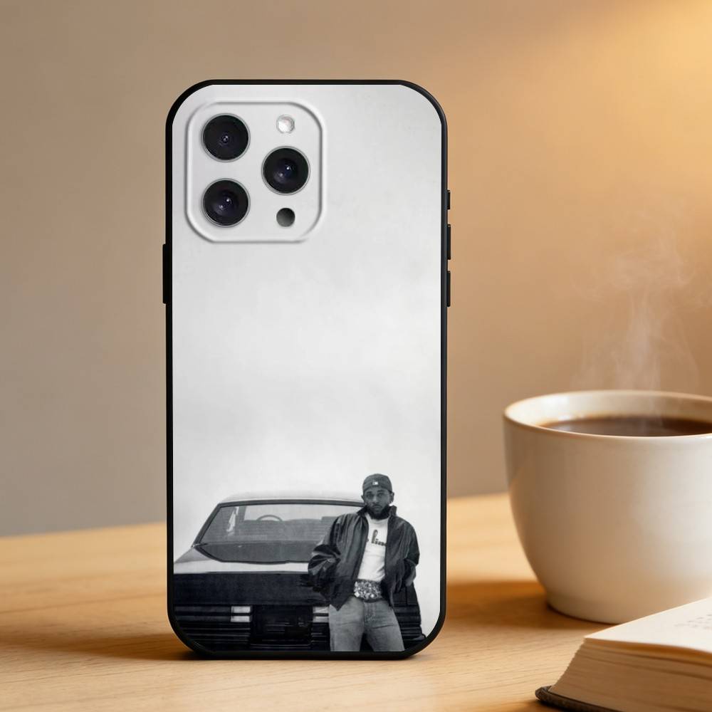 К-Кендрик Ламар Рэпер Чехол для телефона Для iPhone 17 16 15 14 13 12 Max Plus Силиконовый Черный Чехол