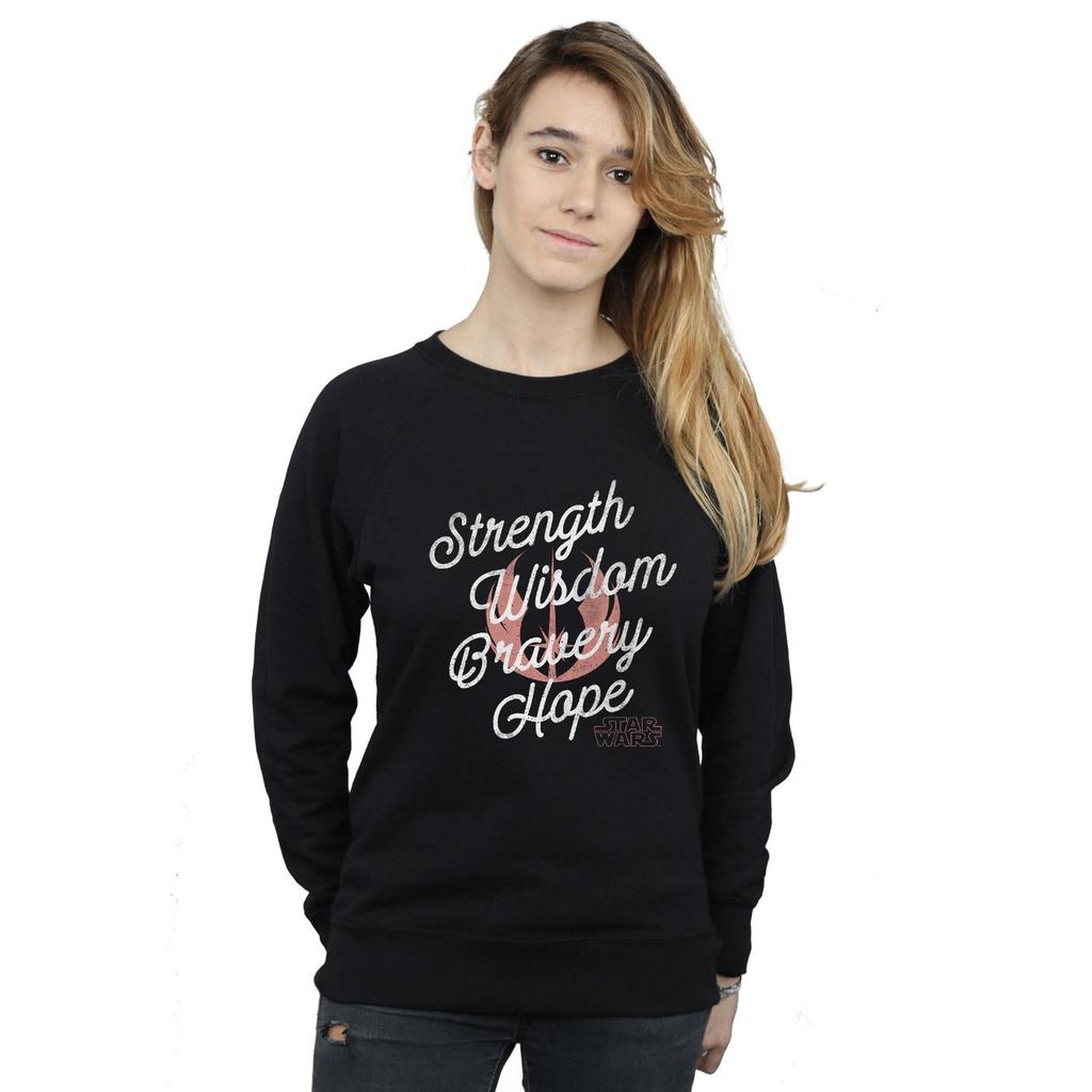 Star Wars: The Rise of Skywalker Womens/Ladies Star Wars The Rise Of Skywalker Strength Wisdom Bravery Hope Sweatshirt