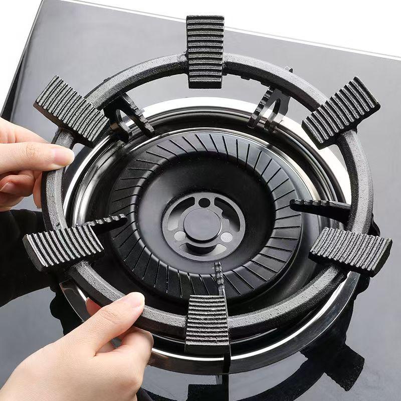 Универсальная нескользящая подставка под горячее для газовой плиты: Молочник и маленькая подставка для кастрюли с четырьмя или пятью зубцами.