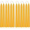 Восковые конические свечи, 8 дюймов, 12 штук, свечи из натурального пчелиного воска - бездымные, не стекающие и без запаха, конические свечи - 8 часов длительного горения для домашнего декора
