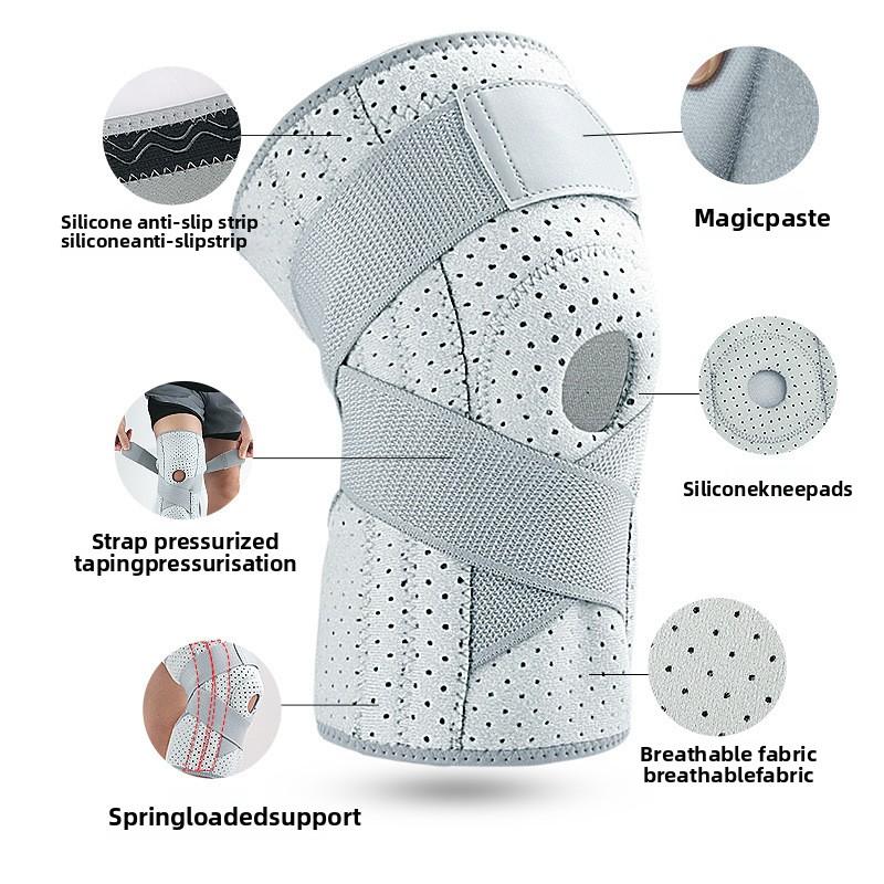 Sports Knee Pads Men and Women Cycling Running Mountaineering Pressure Patella Knee Pads Spring Support Sports Squat Protective Gear