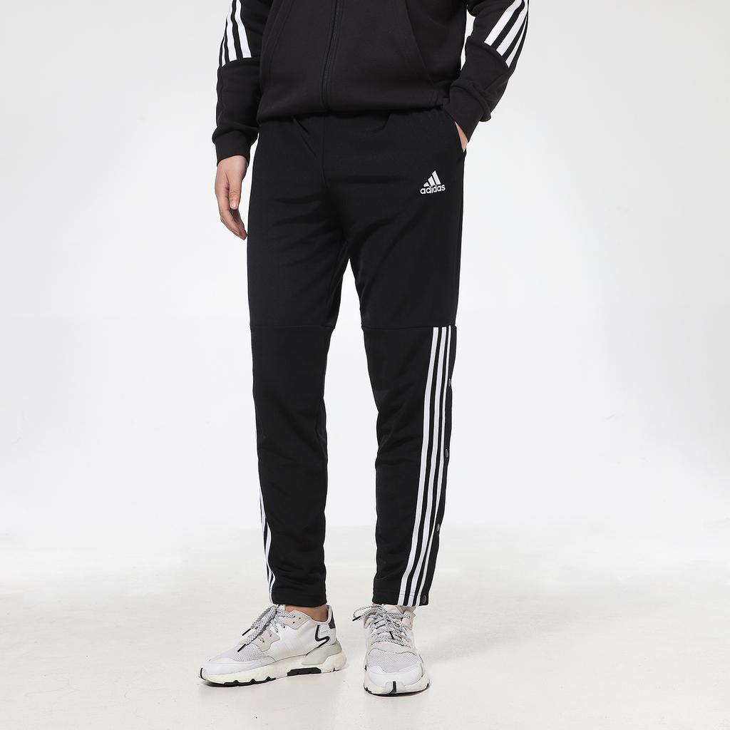 adidas Повседневные вязаные брюки на кнопках для бега, мужские брюки, черные GK8991