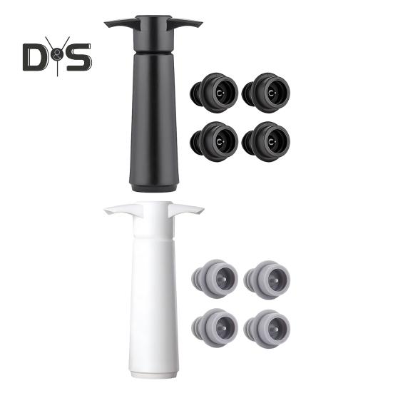 Вакуумный насос для хранения вина с 4 пробками, многоразовый укупорщик бутылок, пробка для красного вина, сохраняет свежесть, предотвращает окисление, аксессуары для вина для домашнего бара