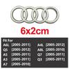 For Audi Alloy Car Steering Wheel Emblem Replaced Sticker A6 A6L A3 A4L A5 A7 A8L A1 Q6 Q7 Q8 TT S5 S7 S8 RS7 RS6 Side Decals