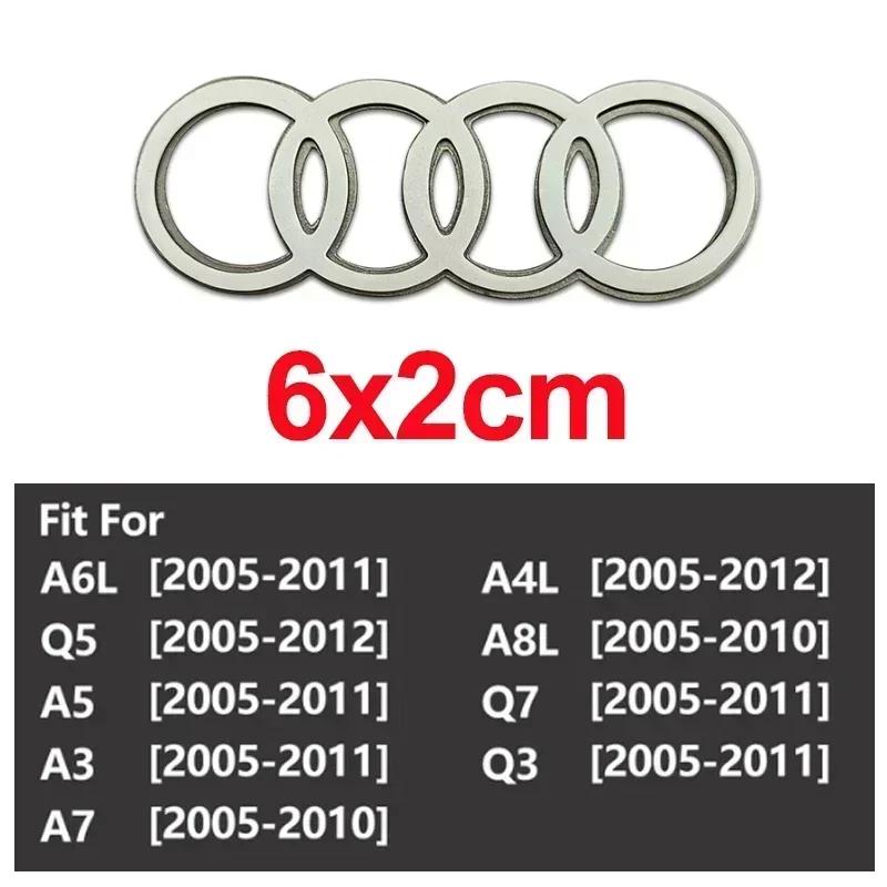 For Audi Alloy Car Steering Wheel Emblem Replaced Sticker A6 A6L A3 A4L A5 A7 A8L A1 Q6 Q7 Q8 TT S5 S7 S8 RS7 RS6 Side Decals
