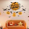 Хэллоуин Наклейка на окно Тыква Летучая мышь Наклейка на стену Водонепроницаемая Самоклеящаяся наклейка