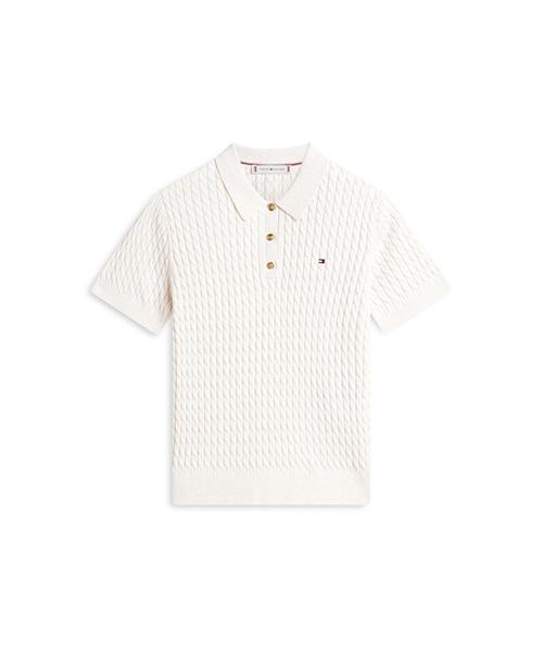 Хлопковый фактурный джемпер-поло TOMMY HILFIGER (T22G1Kto061Wt20F5)