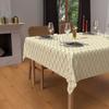 Stain-resistant Square Festive Tablecloth In Pure Cotton 180x180 Cm CELESTE Gold, by Soleil d'Ocre