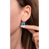 Серьги с синей бабочкой из стерлингового серебра 925 пробы с эмалью