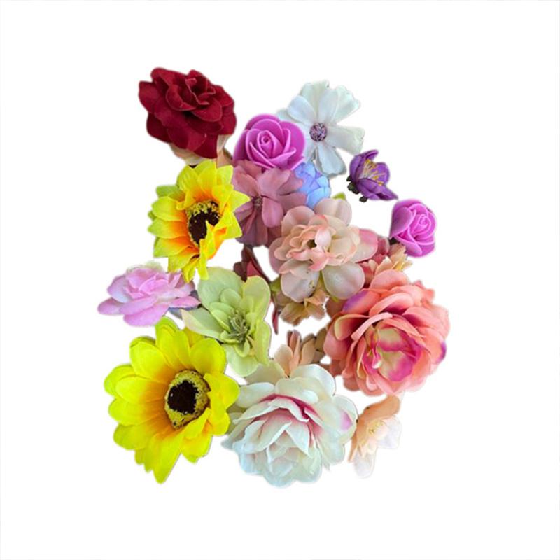 A Pack Of 20 Simulation Flowers Flower Scene Arrangement Levitation Flower Curtain Spring Ring Creation Photo