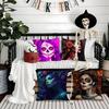 Halloween Sugar Skull Girl Pillow Case Short Plush Double-sided Print Square Throw Pillow Covers Sofa Home Cushion Decor