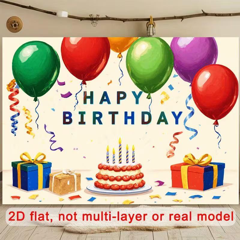 2D Kids Birthday Banner, Party Celebration & Live Background