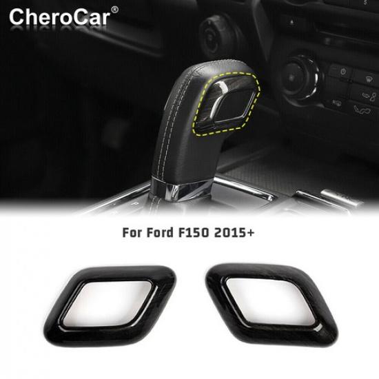 For Ford F150 2015- ear Shift Knob Trim Cover Sticker Interior Accessories