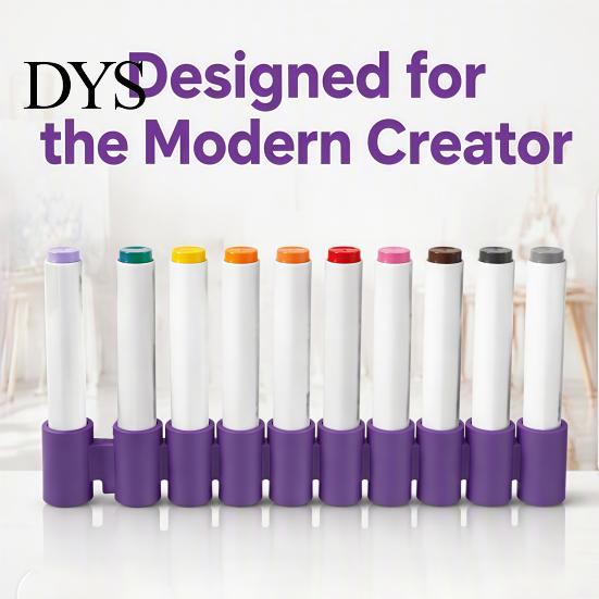 Artist Desk Accessory Silicone Marker Organizer Case, 3D Print Portable Storage Tube, Lightweight Creative Space Pen Cap Clip for Organization
