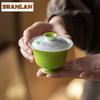 100ml Grass Green Hand-painted Grape Gaiwan Retro Tea Tureen Tea Bowl With Lid Kit Tea Maker Cover Bowl Tableware Ornaments Gift