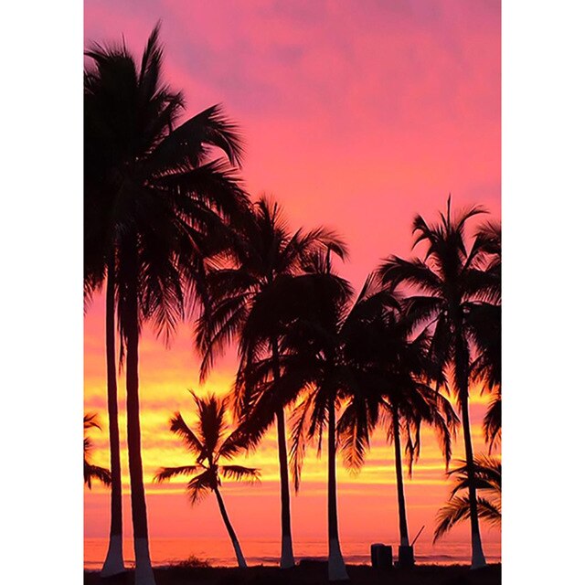 5D DIY алмазная живопись закат пейзаж дерево полный квадратный/круглый дрель пейзаж Алмазная вышивка крестиком домашний декор подарок