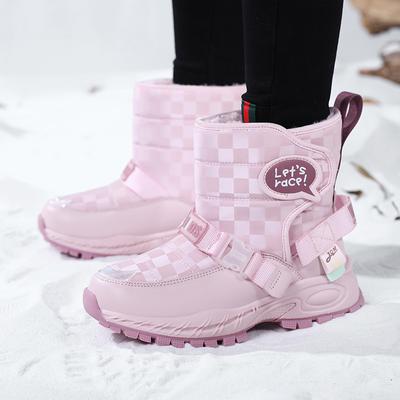 Зимняя новая теплая повседневная обувь из толстого хлопка для мальчиков и девочек