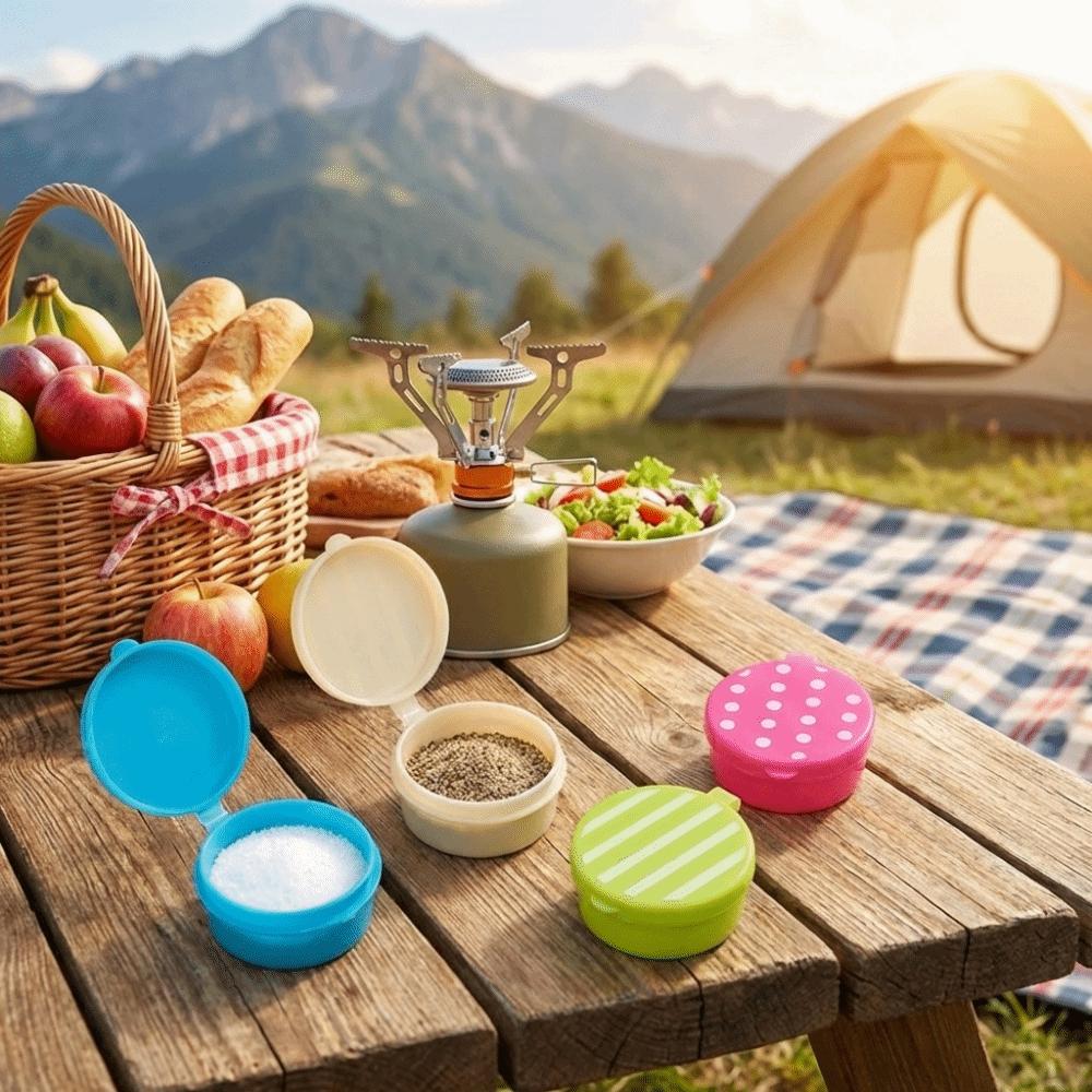 4pcs Plastic Portable Ketchup Bottle with Lid Seasoning Containers School Office