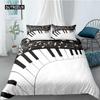 Комплект постельного белья Piano Duvet Cover Set Black Piano Keyboard Music Note Kids Постельное белье Music theme King Size 2/3 шт Мягкий двойной пододеяльник