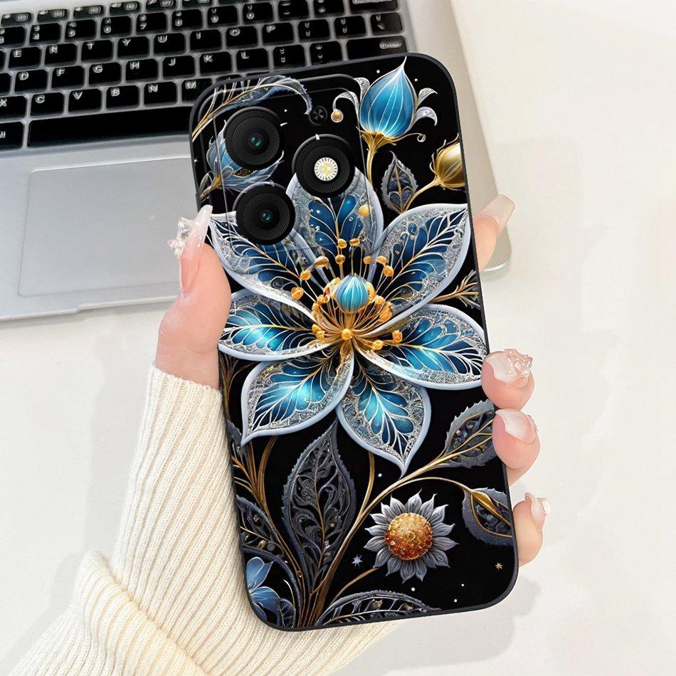 For Itel A50 A50C A667L A669L Beautiful Bow Rose Painting Phone Case For ItelA50 ItelA50C Soft Silicone Shockproof Cases