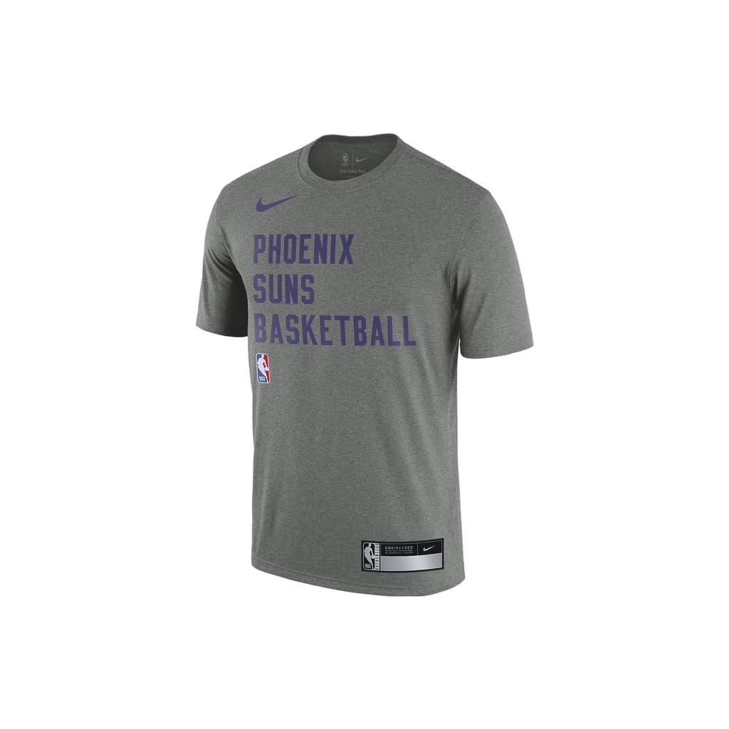 Nike Phoenix Suns Logo Print Crew Neck T-Shirt Men Tops Grey FJ0186-063