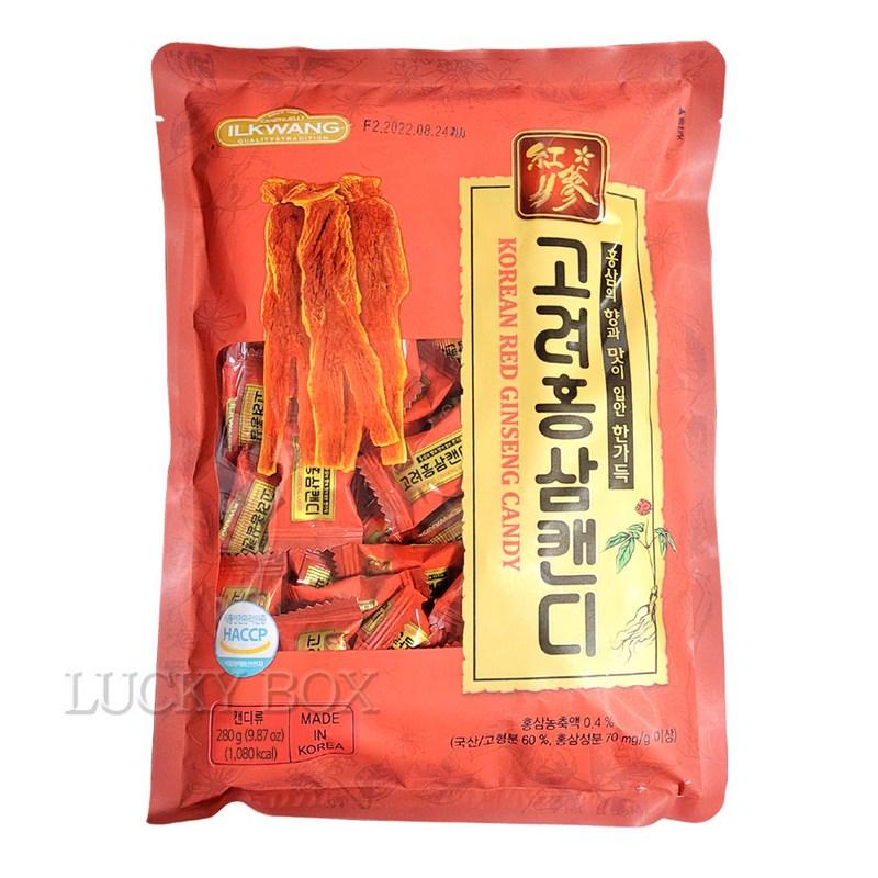 Ilgwang Confectionery Korean Red Ginseng Candy, 280g, 5 pieces