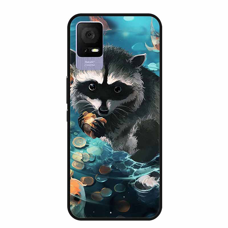 Для чехла TCL Ion V IonX с рисунком кошки Мягкий ТПУ Черный Силиконовый Чехлы для Телефона для TCL Ion X Чехол Fundas IonV Чехлы для TCLIonX Сумки
