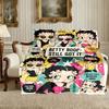 Betty Boop Pattern Blanket, Cozy Blanket for All-Season Comfort on Sofas, Beds, Office, Car, Camping and Travel