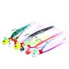 1Pcs Jigging Fishing Lure Soft Bait Feathered Hooks Multi-Color Rotation Composite Sequins