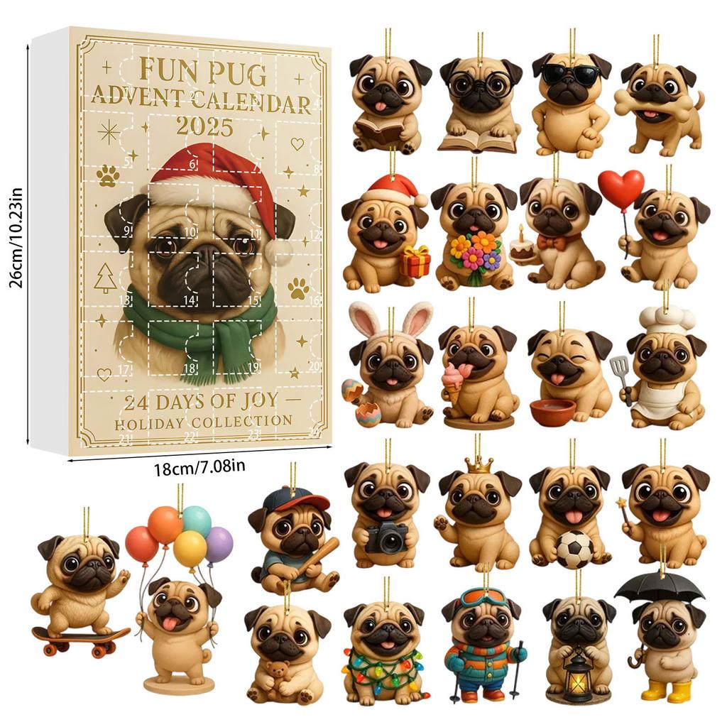 Animal Cute Pet Series Blind Box Christmas Advent Festival Blind Box Christmas Tree Decoration Acrylic Pendant