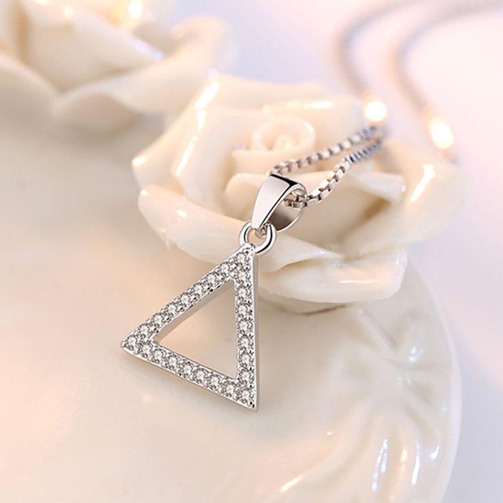 Новые женские ожерелья из стерлингового серебра 925 пробы с подвеской в виде пятиконечной звезды в форме сердца, качественные циркониевые ключичные цепочки, длина ювелирных изделий 45 см