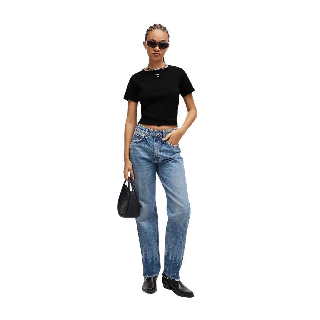 Hugo Womens/Ladies Embroidered Logo Regular T-Shirt