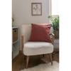 Coussin déhoussable avec passepoil 50 x 50 cm Polyester chenille "Osiris" Le fil d'Ariane - Terracotta