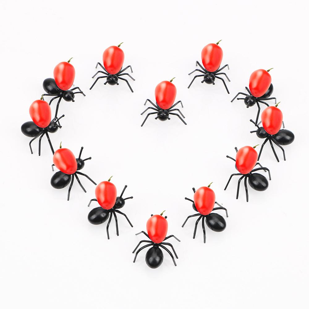 24PCS Cute Mini Ant Fruit Forks - Eco-Friendly Plastic Dessert Forks for Kids, Kitchen & Bar