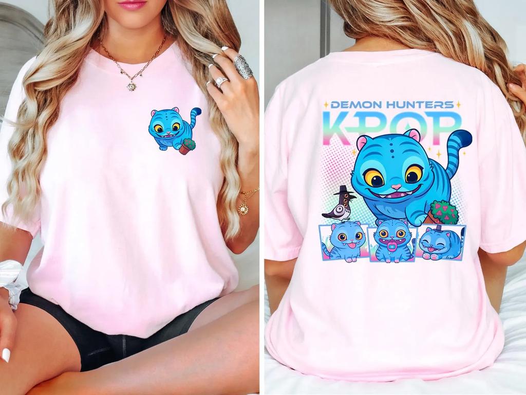 Дерпи Тигр и Охотник на Демонов Птиц Футболка Тигр Женская Одежда Мода Харадзюку Каваи Футболка Женская Одежда Y2K