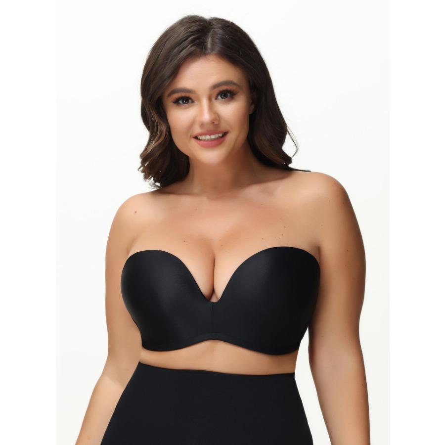 2 шт./лот, тонкие гладкие бюстгальтеры без стальных колец, собранные без бретелей, сексуальный бюстгальтер большого размера для женщин