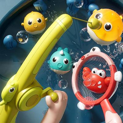 Игрушка для ванны JUYEE, Развивающая игрушка для возраста 3, 4 и 5 лет, Рыбалка, Светящаяся игра с водой, Игра в рыбалку, Бассейн, Магнитная рыбалка, Игра в рыбалку, День рождения