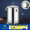 Large Capacity 304 Stainless Steel Insulated Bucket - 3-Layer Thickened Sealed for Rice, Soup, Tea, Hot Water, and Soy Milk