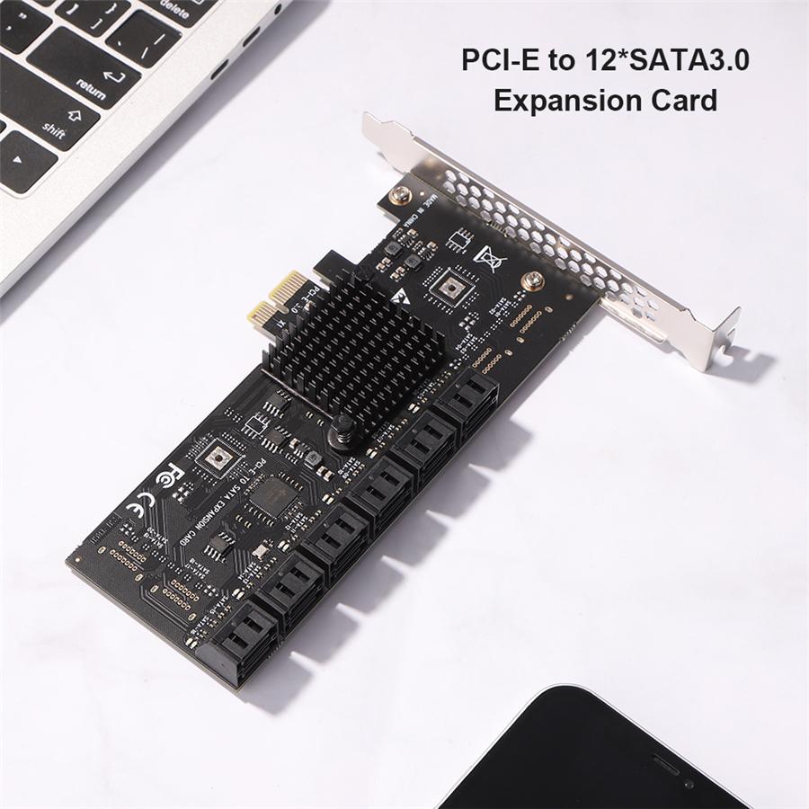 PCIE 1X To 12-Port SATA3.0 Card For Chia Mining For WIN10 LINUX UBUNTU System