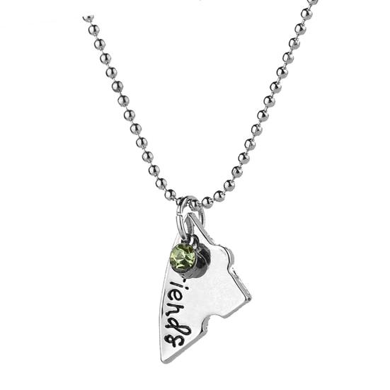 4 шт./компл. лучшие друзья сердце кулон ожерелье со стразами женские ювелирные изделия