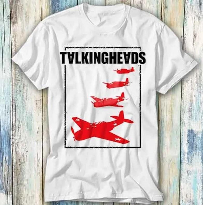 Talking Heads Самолёт Эксклюзивный Панк-рок Футболка Мем Подарок Смешной Верхний Топ Стиль